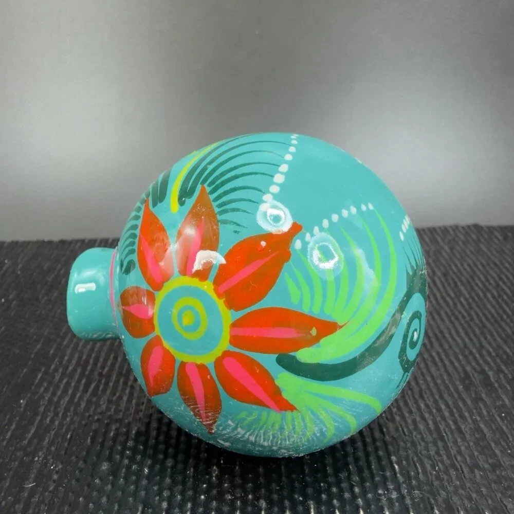 Hand Made Mexican‎ Pottery Redware Ornament Figurine Hanging Decor Mexico VTG
